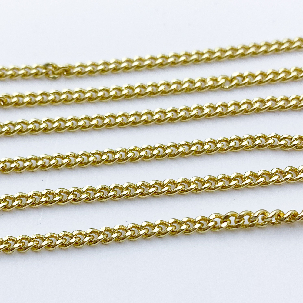 Цепочка, цвет золото, размер звена 3*2,5 мм, цена за отрезок 49-51 см