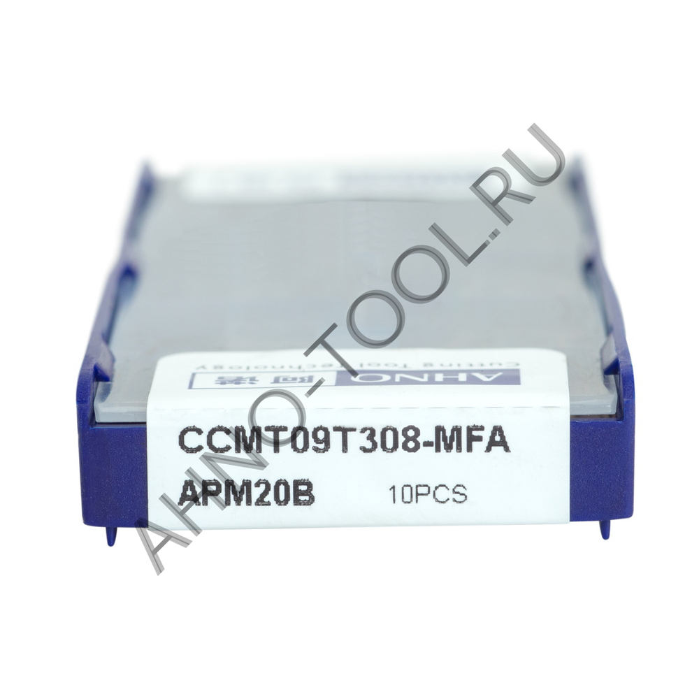 Пластина твердосплавная ISO CCMT09T308-MFA APM20B AHNO по жаропроч. и нерж.стали, получистовая