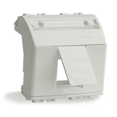 Адаптер для информационных разъемов Keystone, белый, 2 мод.