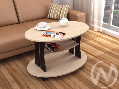 Стол журнальный Консул-1 (дуб молочный/венге)