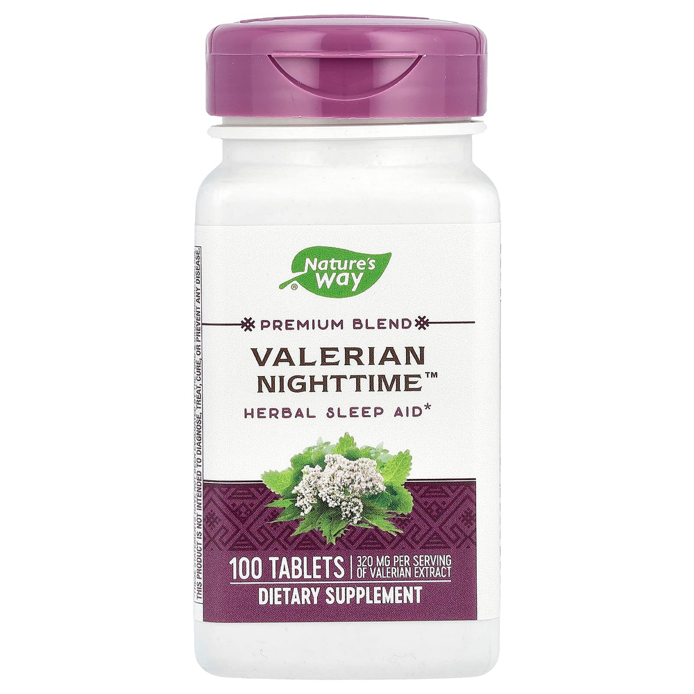 Nature's Way, Valerian Nighttime ™, 100 таблеток