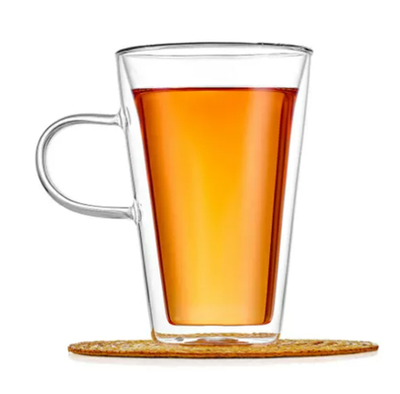 Кружка-бокал с двойными стенками, 400 мл, термостекло, PL 81272304