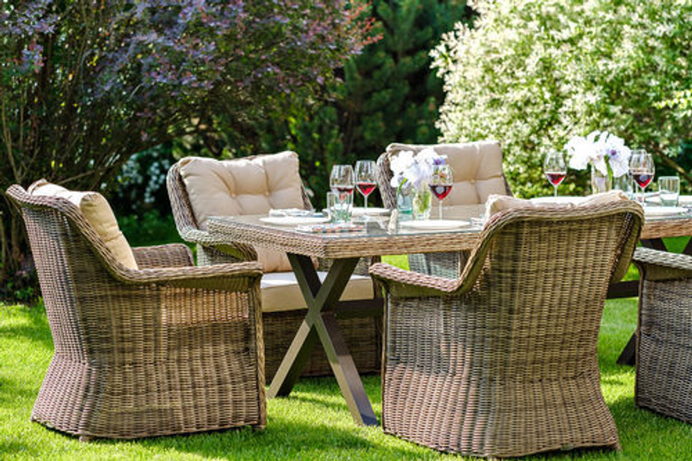 Стол садовый плетеный из искусственного ротанга OPAL 210 см