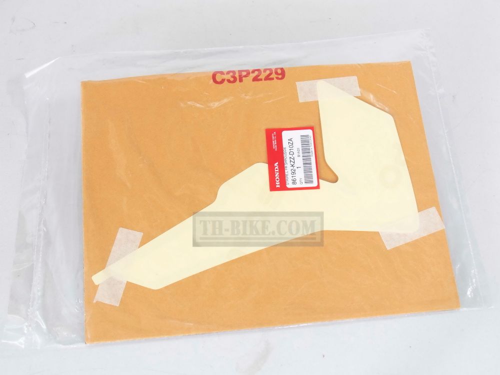 86192-KZZ-D10ZA. STRIPE, L. FR. SHROUD *TYPE1*. Honda CRF250L-M original decal on the radiator shroud