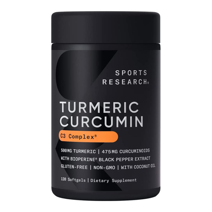 Комплекс с Куркумином с Биоперином, Turmeric Curcumin C3 Complex 500 mg, Sports Research, 120 капсул