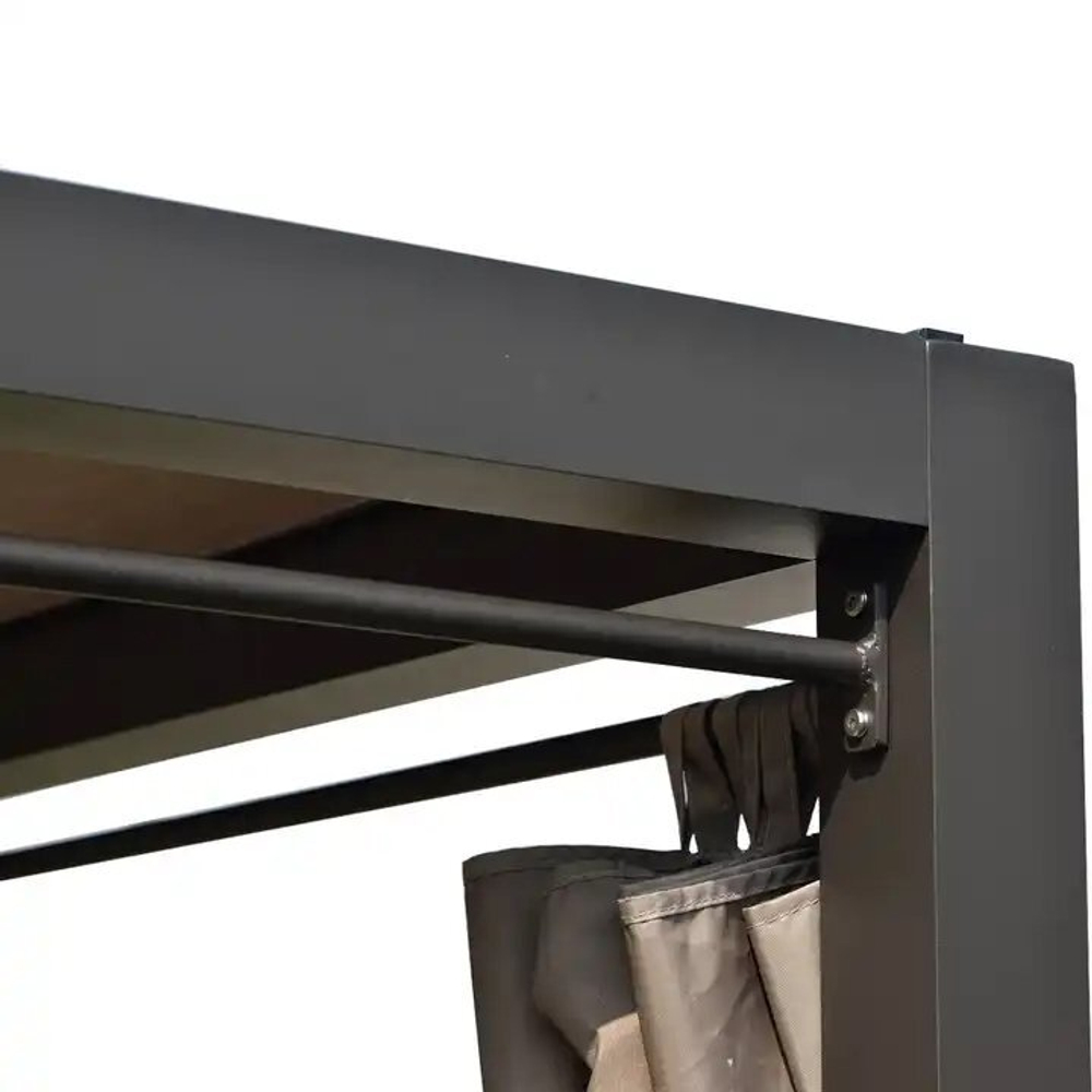 Шатер с лежаками Tagliamento Enigma, антрацит, тортора