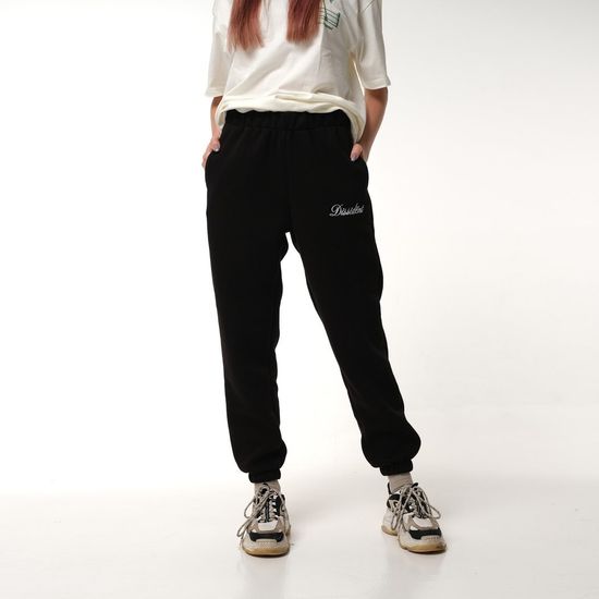 Штаны Dissident Sweatpants Never Logo (black)