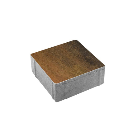 Тротуарная плитка КВАДРАТ 200х200 мм - Листопад гладкий Саванна