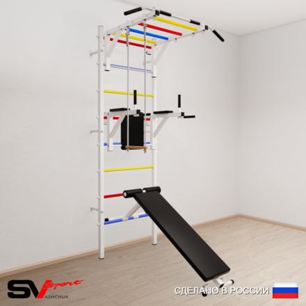 Шведская стенка Sv Sport 553 (Турник рукоход/Брусья/Скамья/Трапеция)