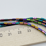 Гематит (имитация), цвет микс, размер около 4,4*2 мм, цена за 46-47 шт (1/2 нити)