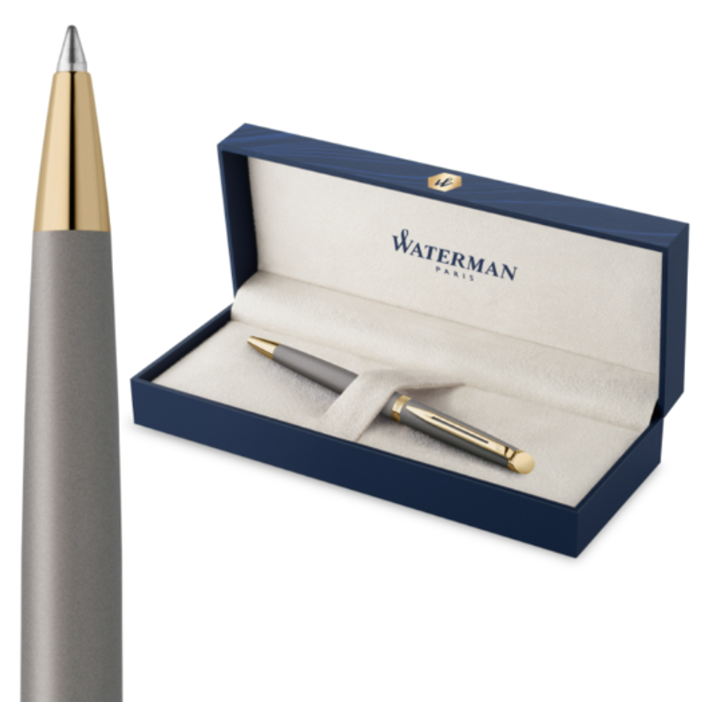 Waterman Hemisphere Metallic Grey Lacquer GT ручка шариковая, 1,0мм, подарочная упаковка