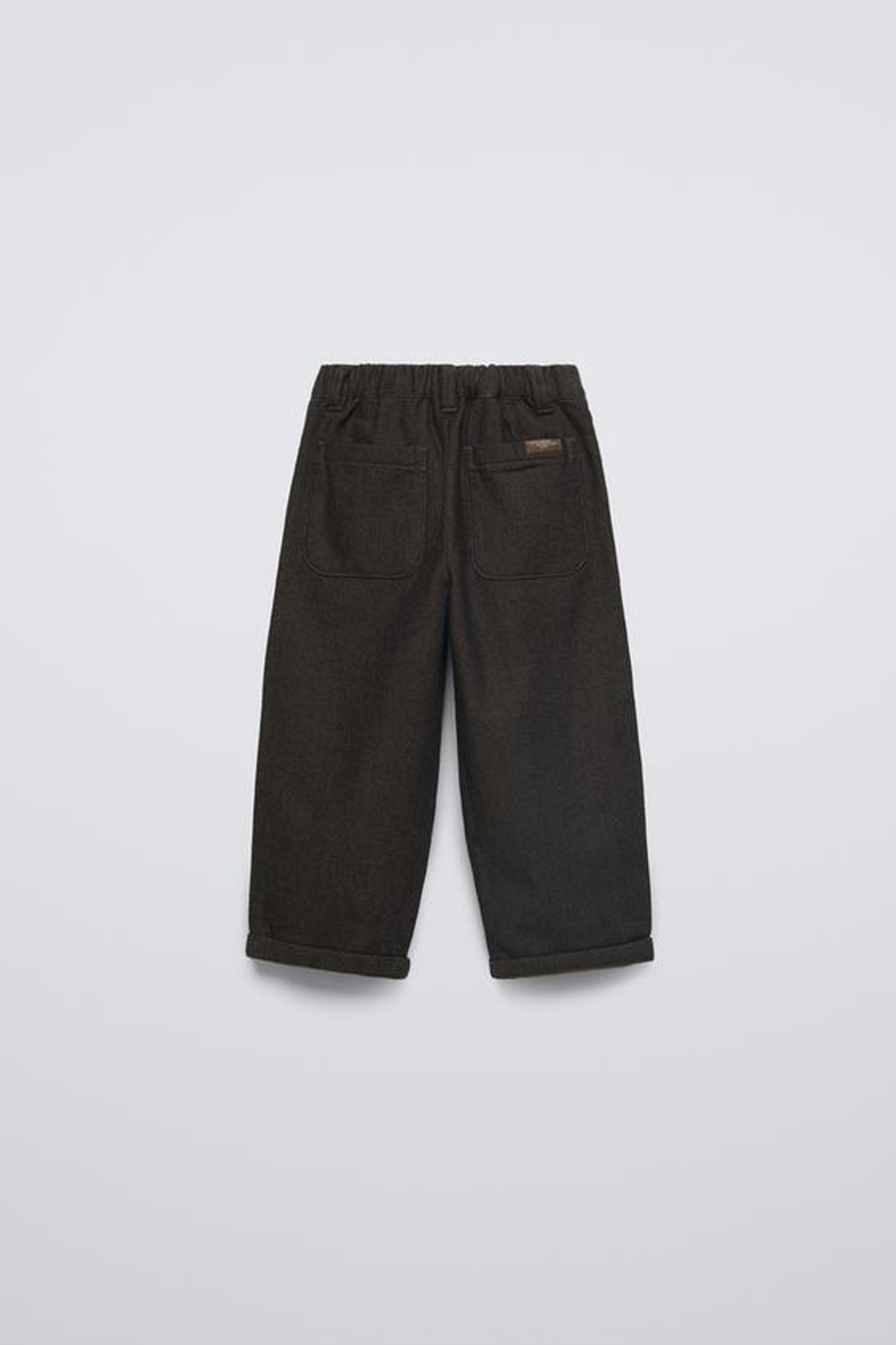 ZARA БРЮКИ С ПУГОВИЦАМИ, ТЕМНЫЙ ХАКИ