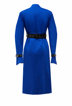 Френч васильковый с вырезами по бокам 16-03-20FW