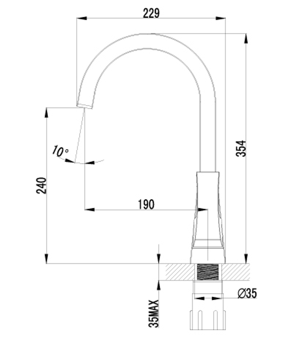 Смеситель для кухни с поворотным изливом LEMARK UNIT – LM4555C