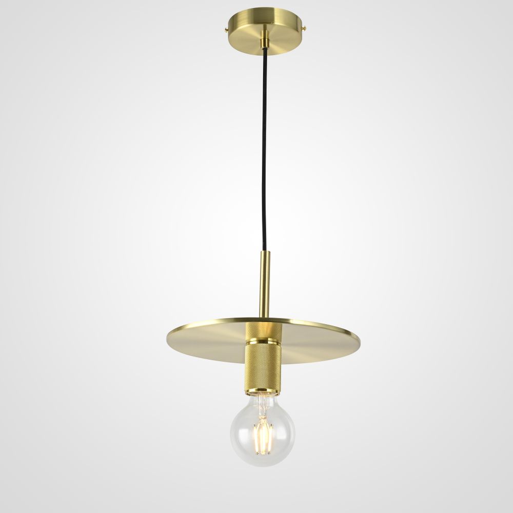 Подвесной светильник RH Utilitaire Disk Shade Pendant Brass