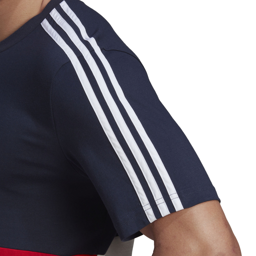 Мужское теннисное поло adidas Color Block T-Shirt Men - Dark Blue, Red