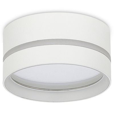 Светильник накладной,  GX53,  D85xH40мм,  IP20,  белый,  без лампы