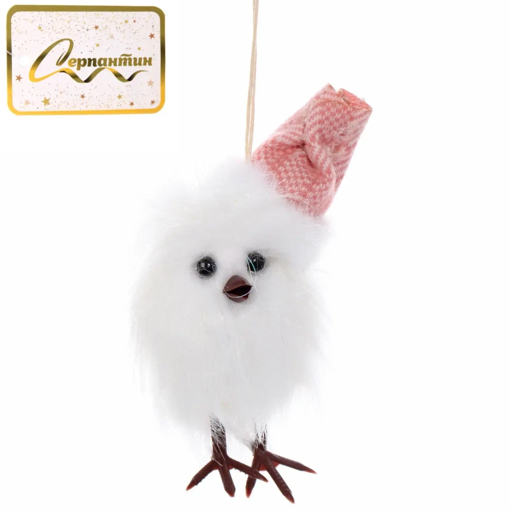 Подвеска «Новогодняя совушка» 12 см, Розовый (микс дизайнов)