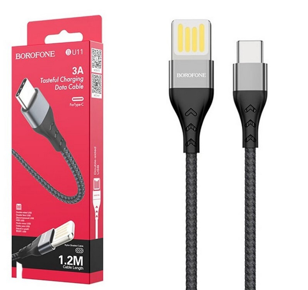 Кабель USB - TypeC BOROFONE BU11 (черный) 1м