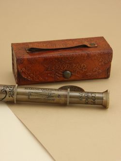 Nautical Подзорная труба в кожаном футляре