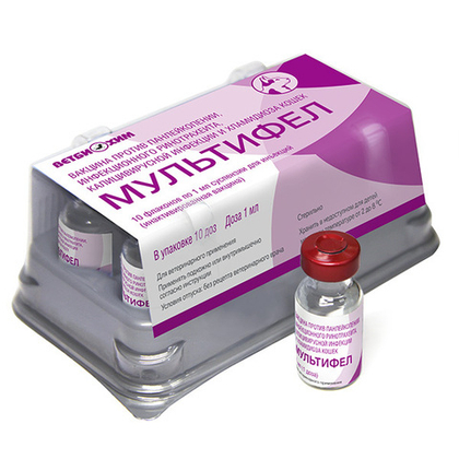 МУЛЬТИФЕЛ Вакцина против инфекционных заболеваний кошек