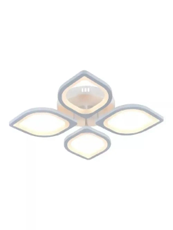 Люстра потолочная светодиодная с пультом ДУ Rivoli белая 80 Вт LED 2750К - 5850К, светильник на кухню, в детскую, в спальню