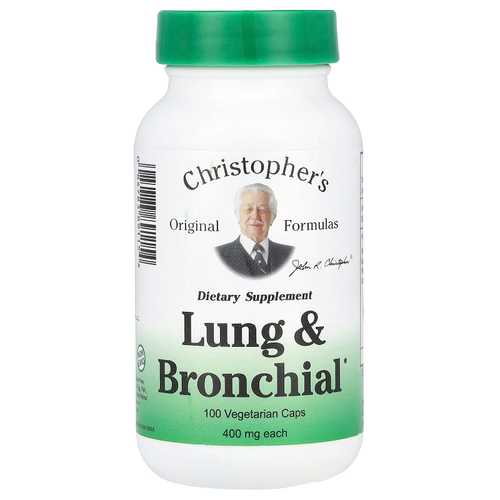 Christopher's Original Formulas, Легкие и бронхиальные, 100 вегетарианских капсул
