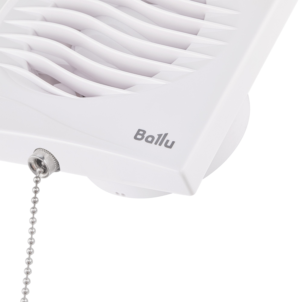 Вентилятор вытяжной Ballu BAF-AR 100 VP с обратным клапаном и тяговым выключателем
