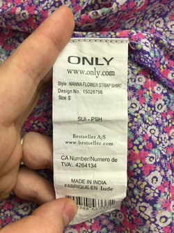 Рубашка Only с коротким рукавом 44 размер