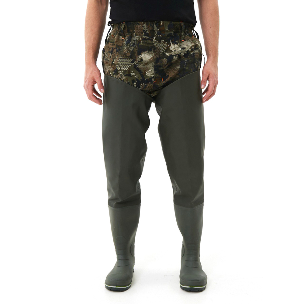 Сапоги ПВХ трехкомпонентные Kaury Speci.all 189Р "Рыбацкие", винитол (Олива/белый/черный)