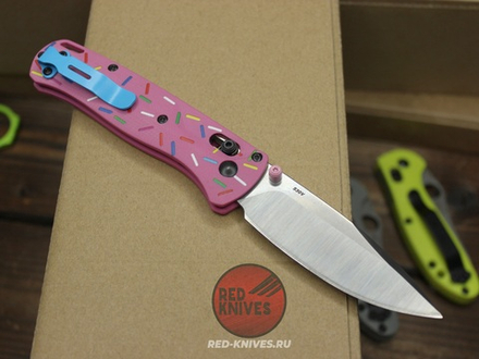 Нож Benchmade 535 Bugout DONUT А+++ - рукоять пончик, клинок светлый