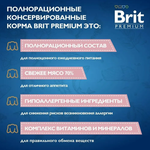 Влажный корм для котят Brit Premium by Nature 0,1кг с мясом кролика консервы для котят (51205)
