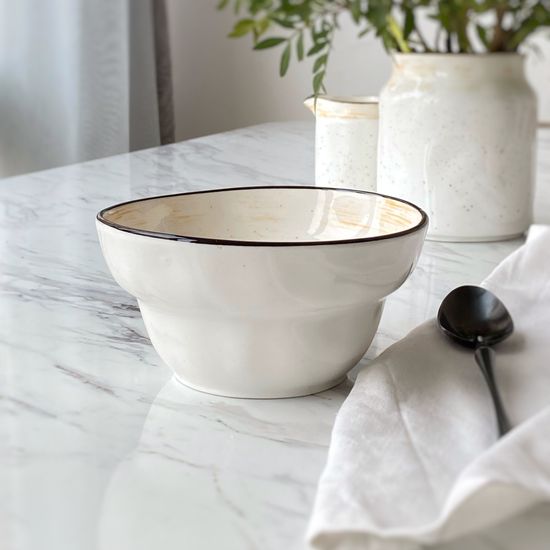 Салатник Latte 750 мл, 15,5 см, ручная работа, фарфор