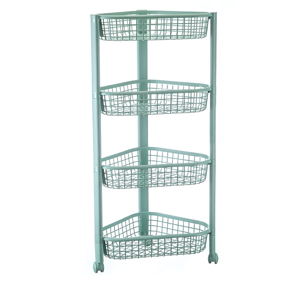 Полка угловая ЕВРО (4 секции) на колесах М2757