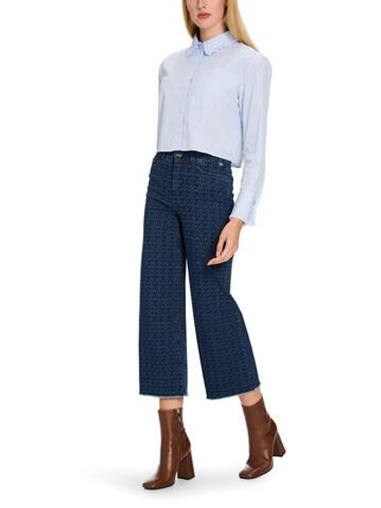 Marc Cain Джинсы укороченные с геометричным принтом