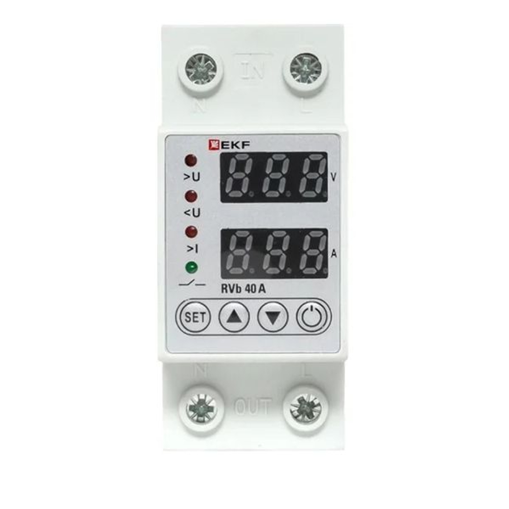 Реле напряжения и тока с дисп. RVb 40A | rvb-m40a | EKF