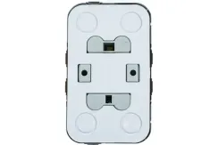 Розетка Makel Siva Ustu двойная с заземлением накладная белый 15060