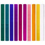 Набор гофрированной (креповой) бумаги 110 г/м2, 10 рулонов 50х250 см, интенсив, ОСТРОВ СОКРОВИЩ, 112555