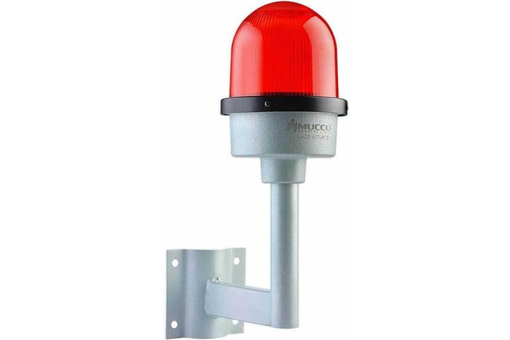 Лампа заградительного огня d 125 мм, 12V DC, цвет красный