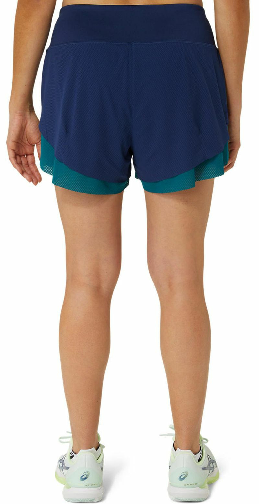 Женские Шорты теннисные Asics Nagino Tennis 3.5 In 2-N-1 Layer Short - небесный