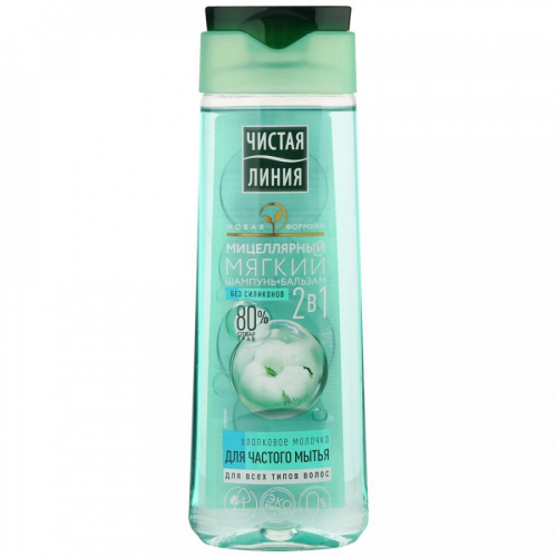 Чистая Линия Шампунь+бальзам-ополаскиватель 2в1, 400 мл (19293)