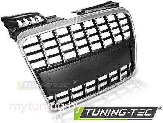 Решетка радиатора для Audi A4 B7 (04-08) Black Chrome S8 Look