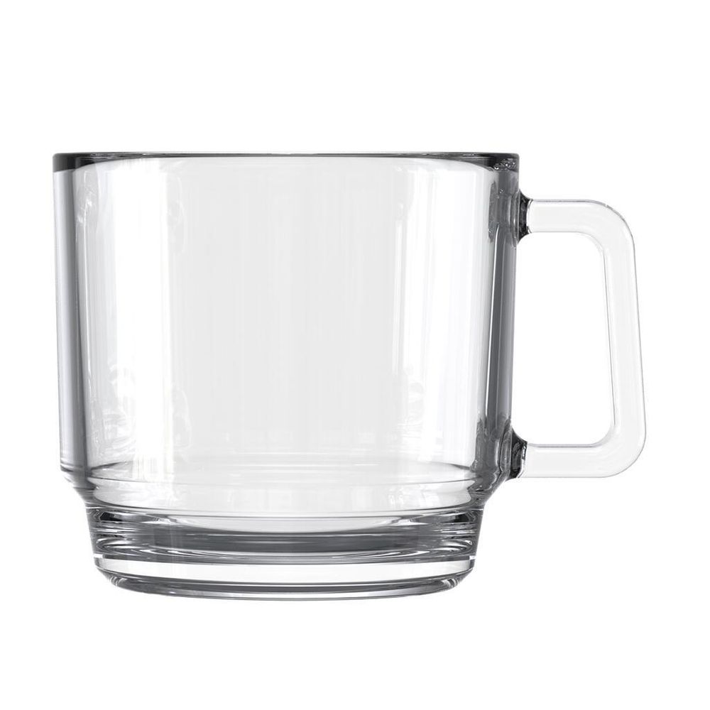 Кружка 440 мл прозрачная "Stack Noir Caffe Premio" d 9,8 см h9,5 см стекло Ocean [6]