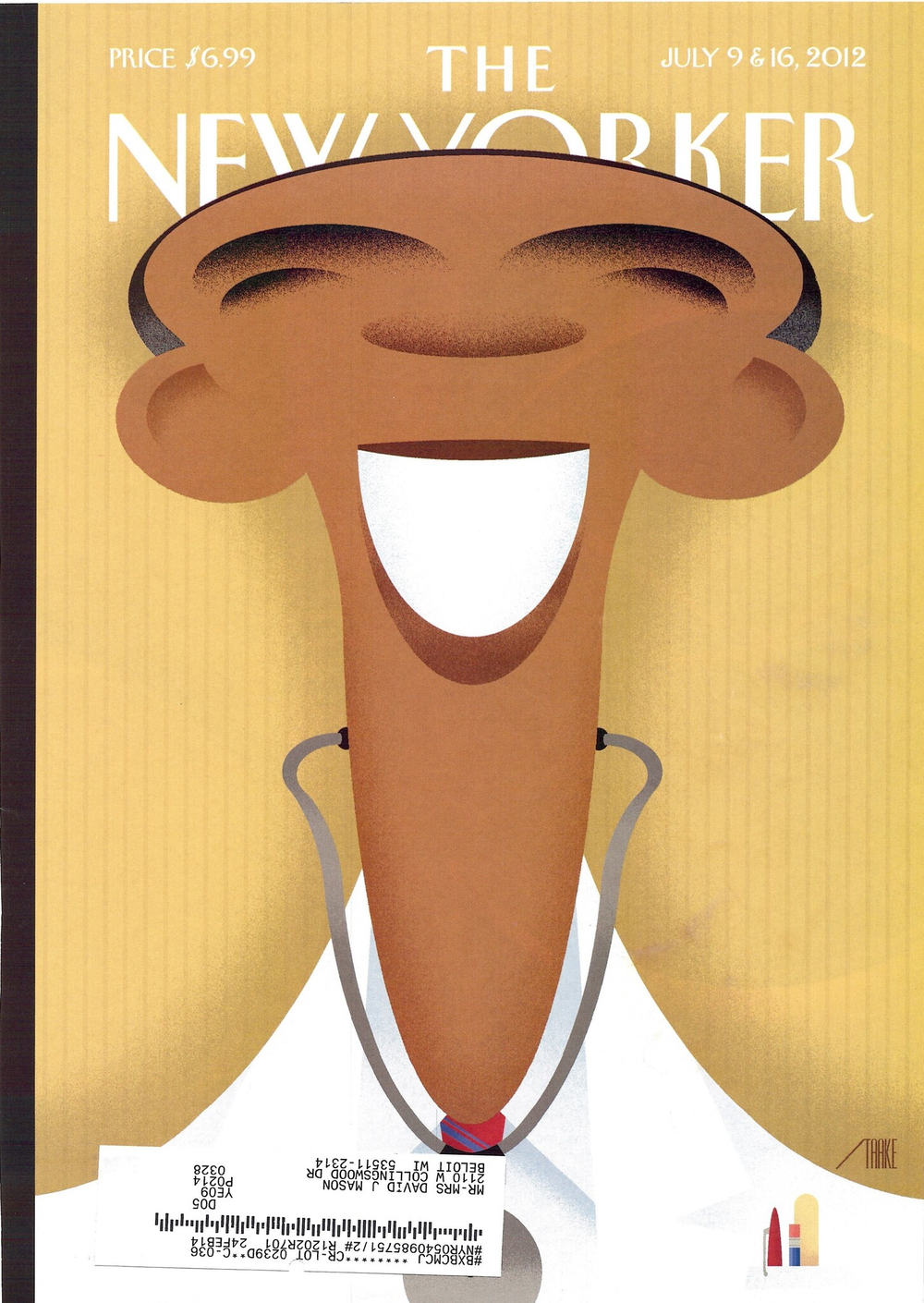 Журнал The New Yorker 09-07-2012, обложка