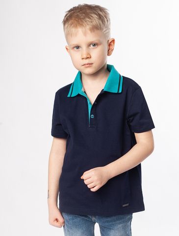 Футболка-поло из трикотажа пике с эластаном  M49.387 (786)