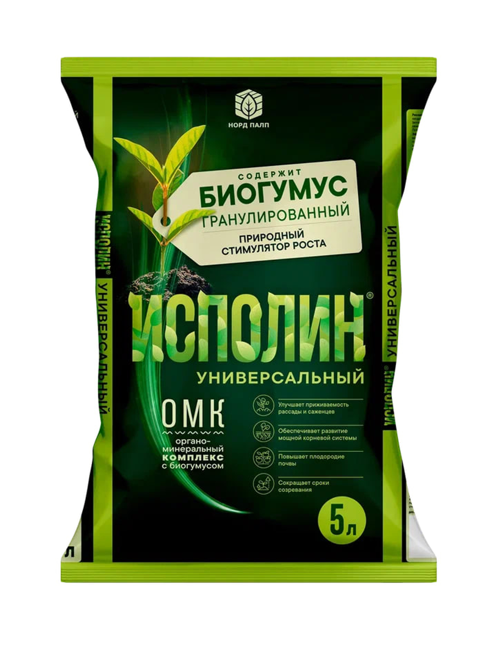 Удобрение органическое натуральное "ИСПОЛИН" (универсальное) 5 л