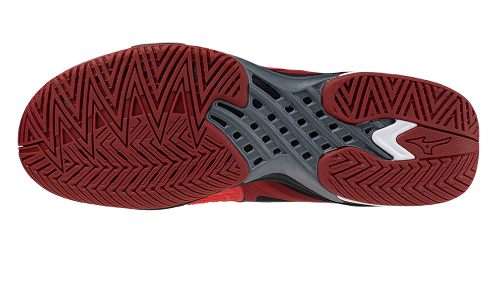 Мужские кроссовки теннисные Mizuno Wave Exceed Tour 6 AC - radiant red/white/black