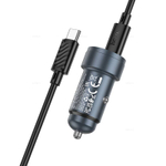 Автомобильное зарядное устройство для Type-C Hoco Z57A PD30W+QC3.0 (metal grey)