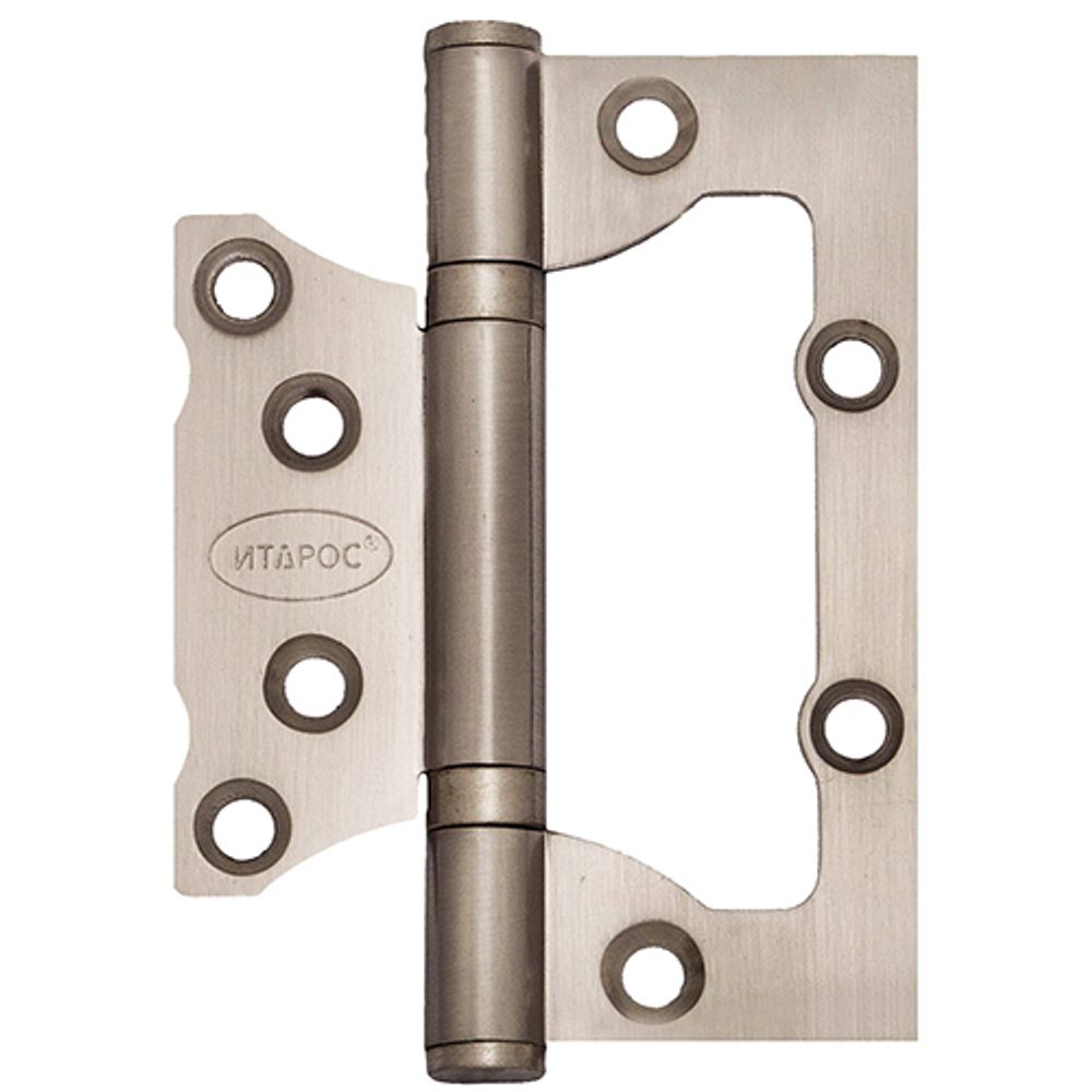 Петля дверная ИТАРОС без врезки 100x75x2 белый никель SN