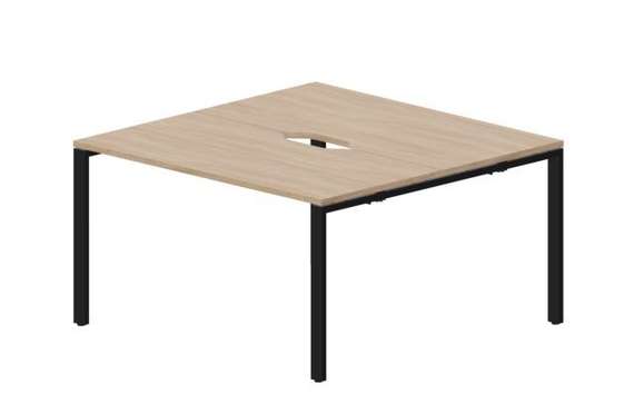 Составной стол Strike на 2 рабочих места 1380х1366х750мм (2 эргономичных выреза)